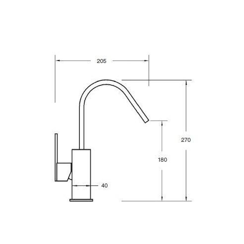 Monomando lavabo  modelo VERAL