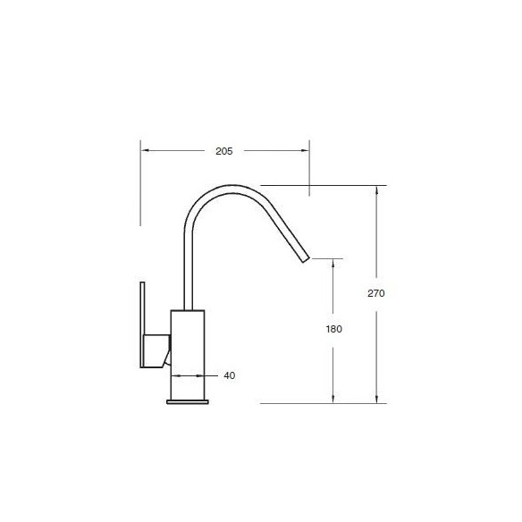 Monomando lavabo  modelo VERAL