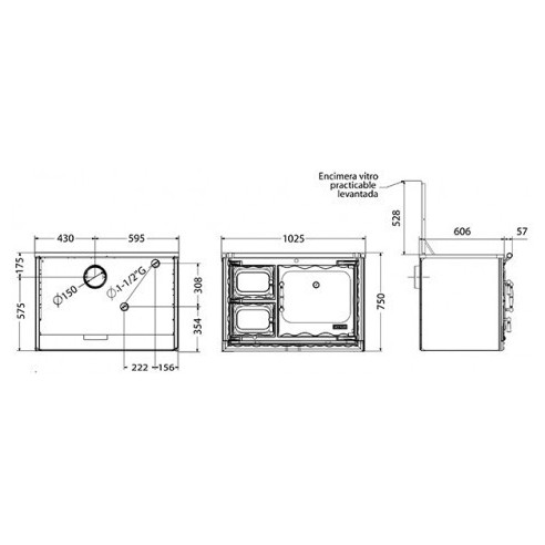 Cocina doméstica DEVA 100 ISLA