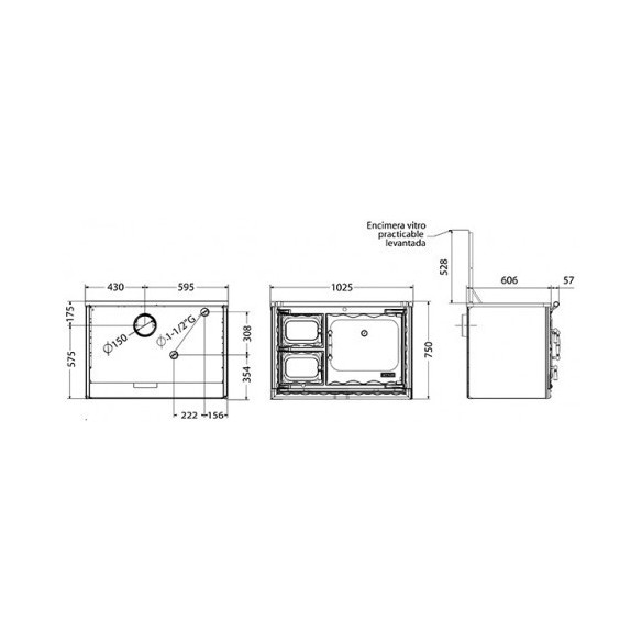 Cocina doméstica DEVA 100 ISLA