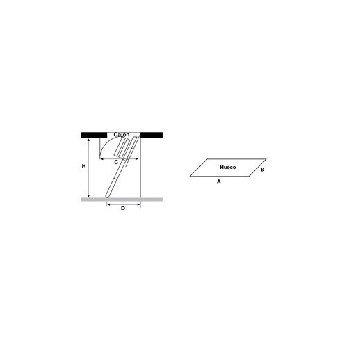 Escalera escamoteable de tramo Pk-4 metálica galvanizada 4 tramos