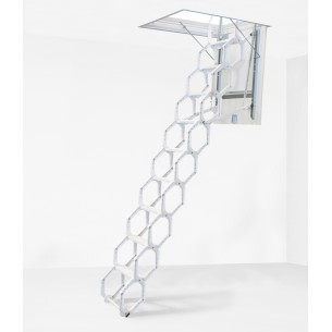 Escalera escamoteable de tijera LX lacada