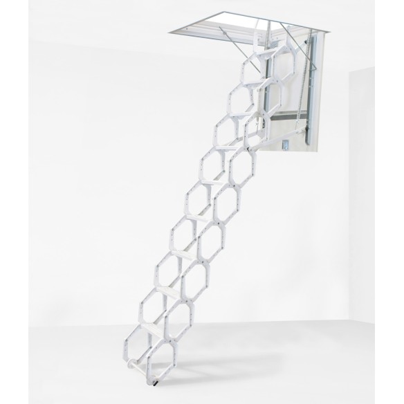 Escalera escamoteable de tijera LX lacada