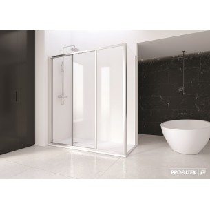 Mampara frontal ducha STANDARD 1 fijo + 2 corredera 2