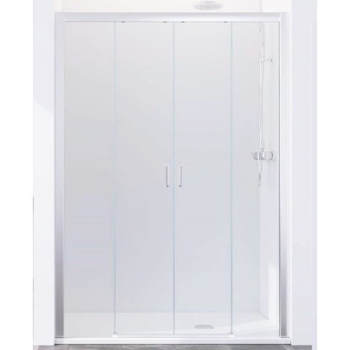 Mampara frontal ducha SUMMER 2 fijos + 2 correderas