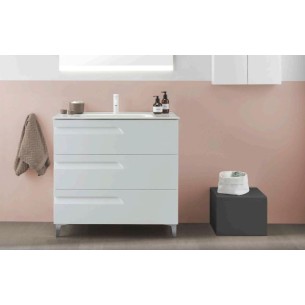 Mueble VITALE suspendido fondo 46 + Lavabo SLIM 3 y 6 cajones