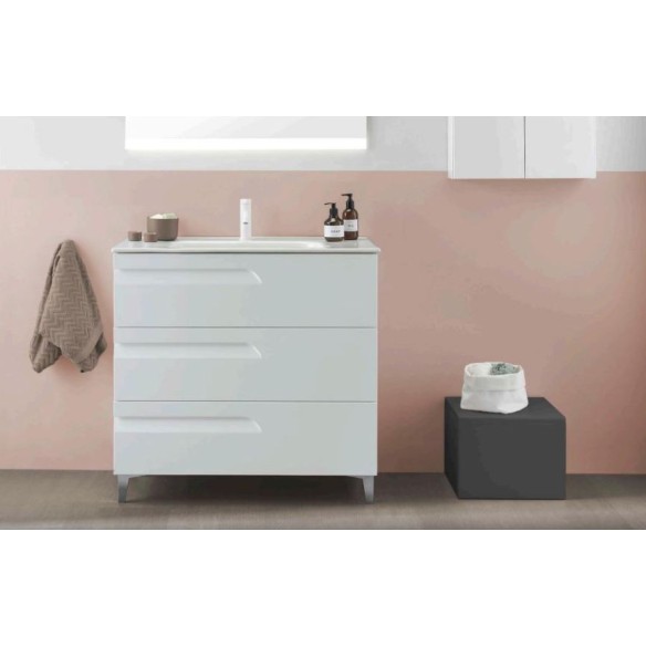 Mueble VITALE suspendido fondo 46 + Lavabo SLIM 3 y 6 cajones