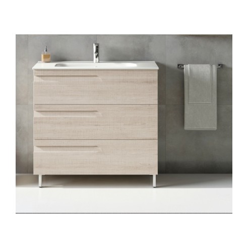Mueble VITALE suspendido fondo 46 + Lavabo SLIM 3 y 6 cajones