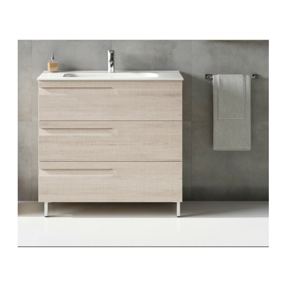 Mueble VITALE suspendido fondo 46 + Lavabo SLIM 3 y 6 cajones