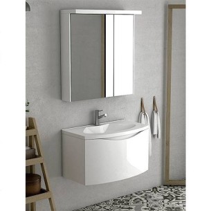 Conjunto mueble WAVE  Mueble + Lavabo+ espejo y aplique