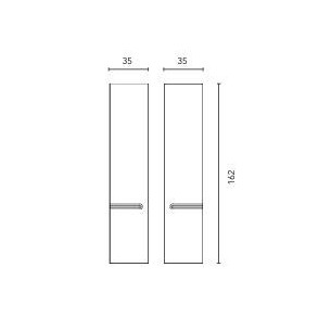 Columna ECONIC de 35 cm y 1 puerta 2