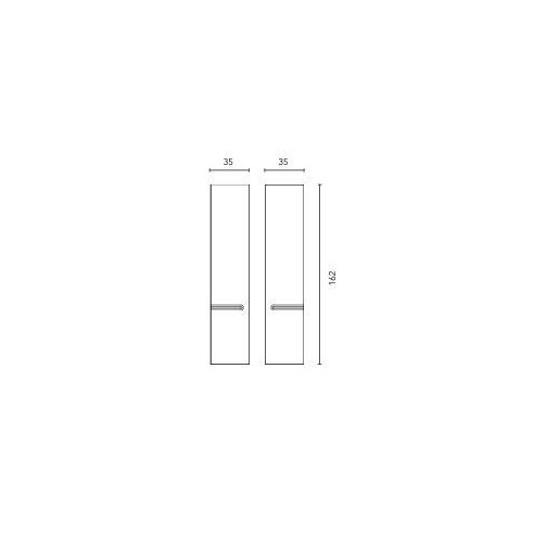 Columna ECONIC de 35 cm y 1 puerta