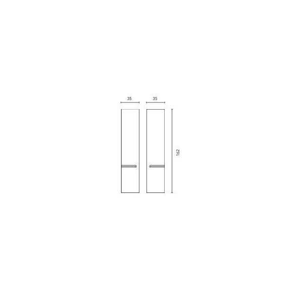 Columna ECONIC de 35 cm y 1 puerta