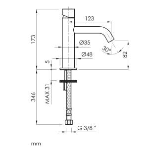 Monomando de lavabo serie LOOP K 2