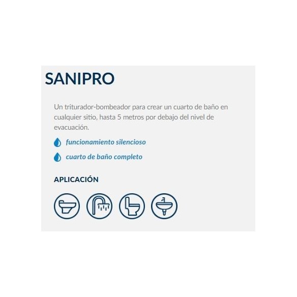 Triturador adaptable SANIPRO