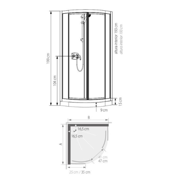 Cabina KINEPRIME GLASS Angular