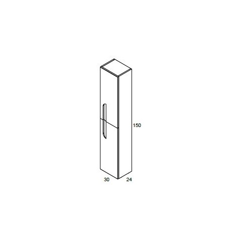 Columna Suspendida VITALE 2 Puertas | Mueble Baño