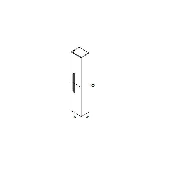 Columna Suspendida VITALE 2 Puertas | Mueble Baño