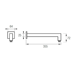Brazo de pared Cuadrado 2