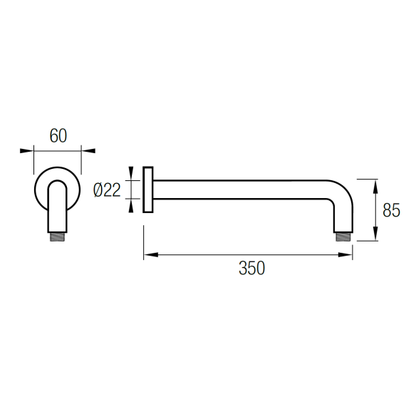 Brazo de pared redondo