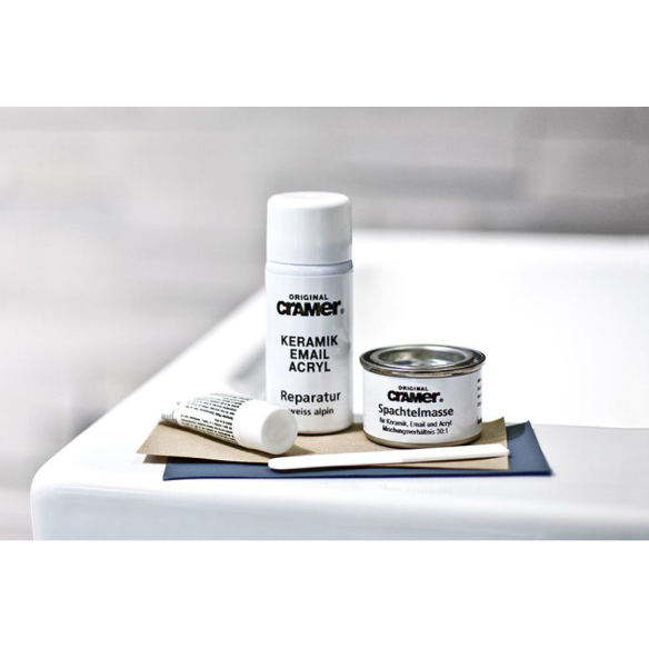 Reparadores de golpes y desconchados en bañeras y sanitarios. Kit-Ker
