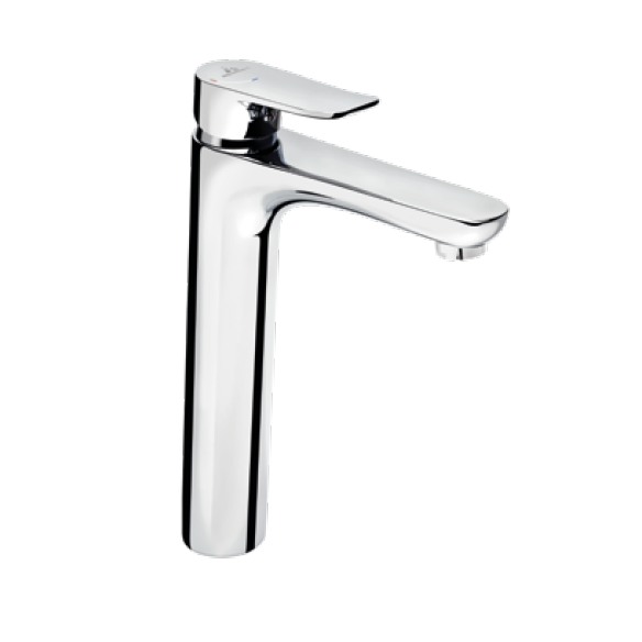 Grifo monomando de lavabo alto SAYRO Cromo - Negro