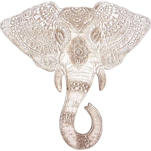 Cuadro tallado Elefante 60x60