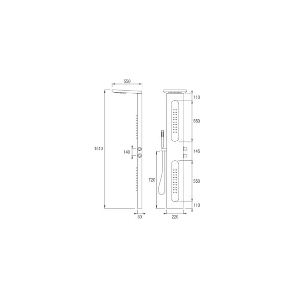 Columna de ducha Carey de Aquassent