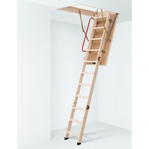 Escalera escamotable madera 3 tramos LC-3 ISO