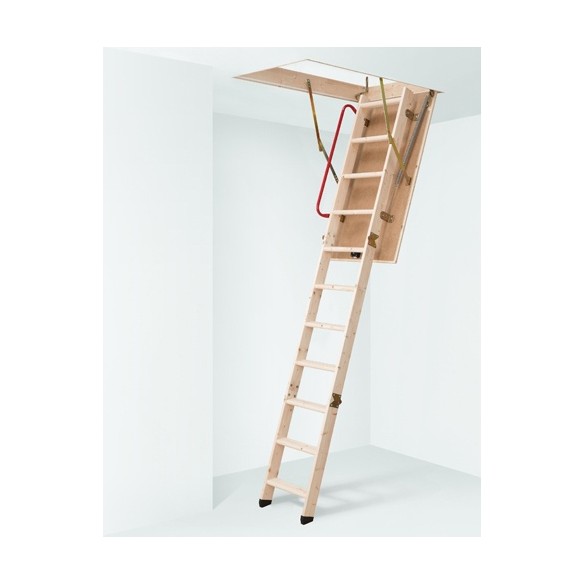 Escalera escamotable madera 3 tramos LC-3 ISO