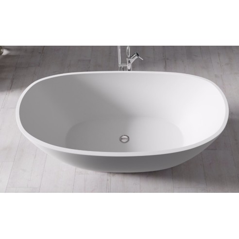Bañera PAPUA Solid Surface Blanca 180x85 cm