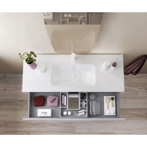 Mueble de Baño URBAN con Patas 46 cm + Lavabo ENZO | 3 o 6 Cajones