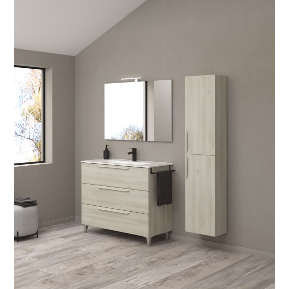 Mueble de Baño URBAN con Patas 46 cm + Lavabo ENZO | 3 o 6 Cajones