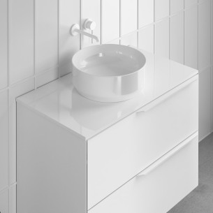 Lavabo NYSA sobre encimera – Cerámico acabado brillo, profundidad 12,5 cm
