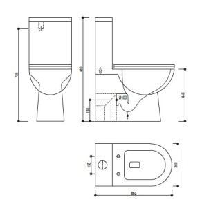 Inodoro STROHM TEKA BTW Rimless INCA 2