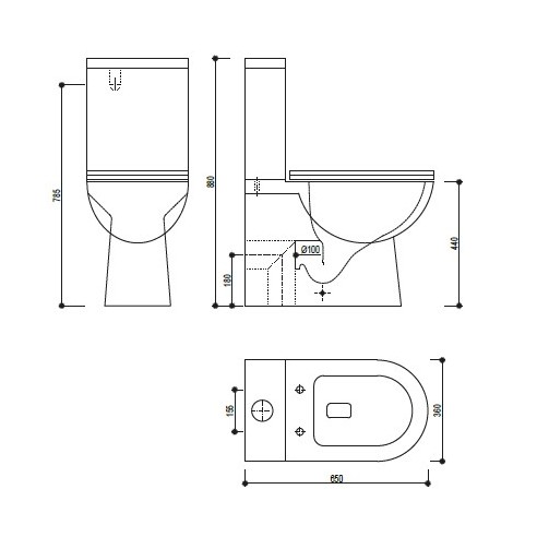 Inodoro STROHM TEKA BTW Rimless INCA