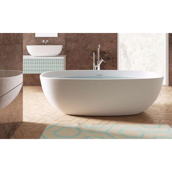 Bañera TUPAI Solid Surface 190x100 cm Blanca