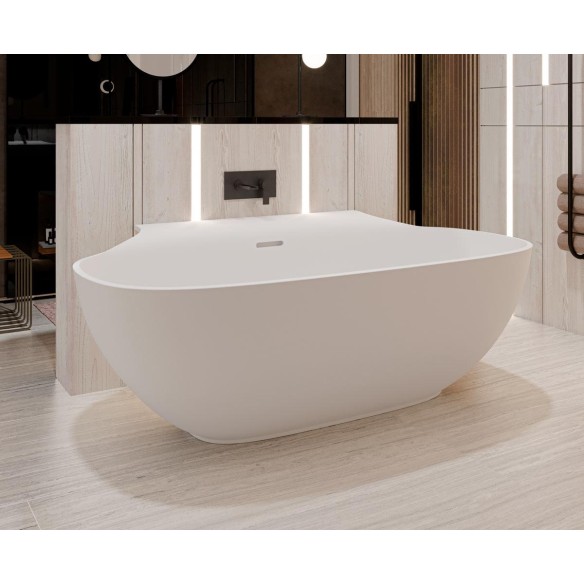Bañera TONGA Solid Surface 170x92 cm Blanca