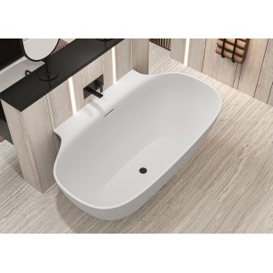 Bañera TONGA Solid Surface 170x92 cm Blanca 2