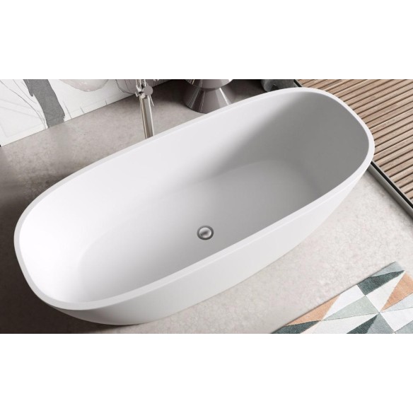 Bañera NEPAL Solid Surface 170x72 cm Blanca