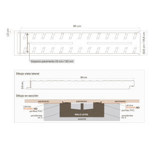 Pieza de ajuste Revestech WALK LEVEL 2