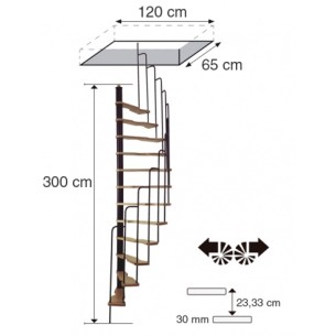 Escalera para huecos reducidos SUONO 2