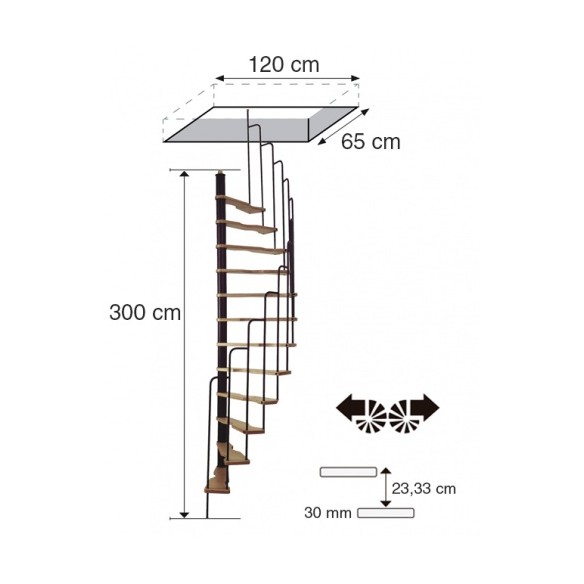 Escalera para huecos reducidos SUONO