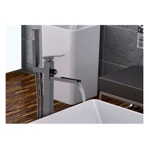 Columna monomando baño Cromo  TIZZIANO Cascada
