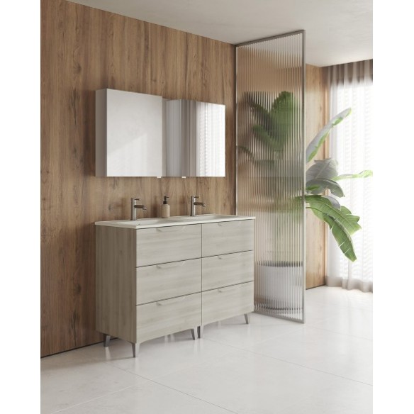 Mueble de Baño URBAN con Patas 46 cm + Lavabo ENZO | 3 o 6 Cajones