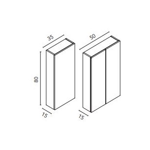 Mueble Alto ECONIC COMPACT 35 o 50 cm 2