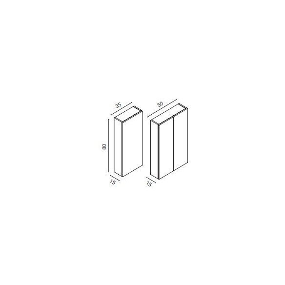 Mueble Alto ECONIC COMPACT 35 o 50 cm