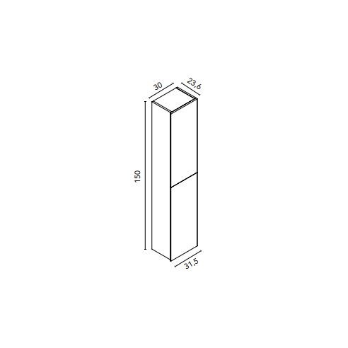 Columna Suspendida DAI 2 Puertas para Baño