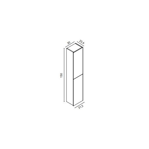 Columna Suspendida DAI 2 Puertas para Baño