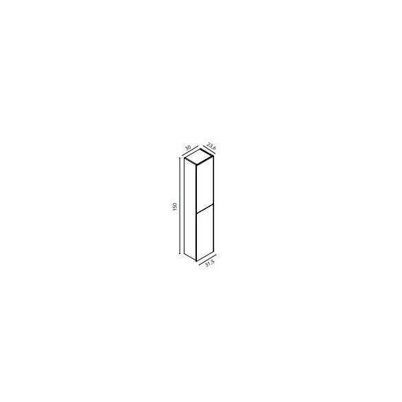 Columna Suspendida ALFA COMPACT 30x150 cm | Mueble Auxiliar Baño
